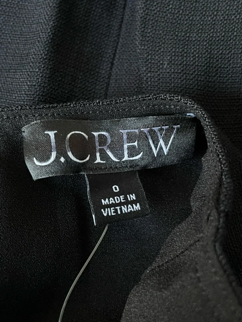 J. Crew Black Luster Canvas Mathilde Midi Dress Size 0 54383